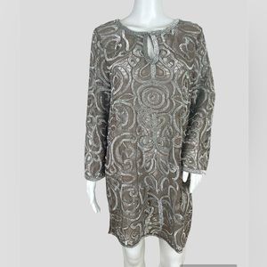 Calypso St Barth Lace Tunic Womens Size Medium Sequins Shirt